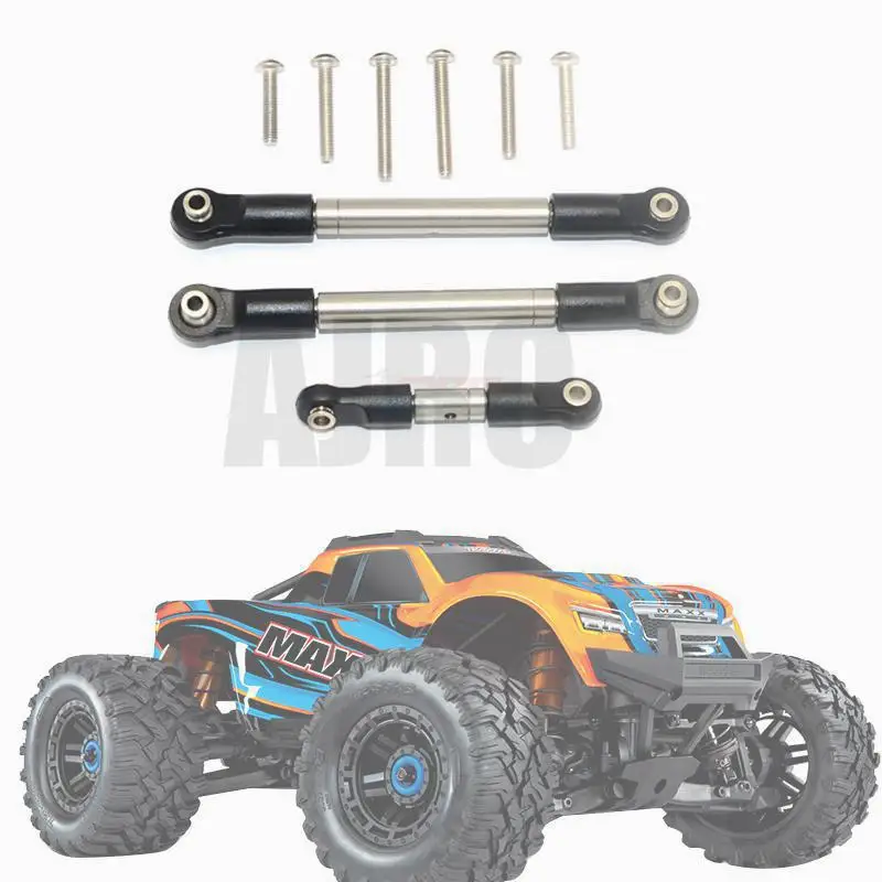 

stainless steel positive and negative teeth adjustable steering+servo lever set #8947 #8948 Trax 1/10 4s MAXX 89076-4