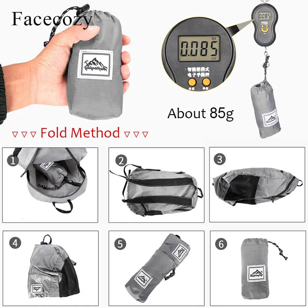Уличный водонепроницаемый рюкзак Facecozy унисекс Складная портативная легкая