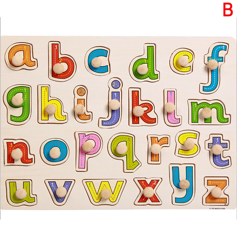 

Children's Letter Animal Fruit Puzzle Board Toys No Burrs Baby Wood Puzzles Forest/Marine/Farm Etc 8 Style Classic Puzzles Toy