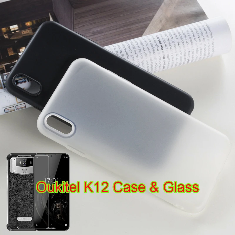 Чехол из закаленного стекла для Oukitel K12 Защитный Мягкий силиконовый чехол ТПУ с