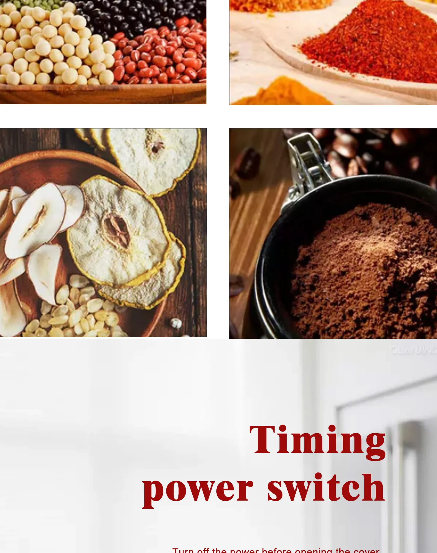 

2000g Electric Grain Grinder Machine High Speed Swing Type 3600W Mill Powder for Grinding Various Spice Herb Chinese Medicine
