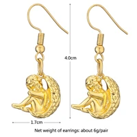 wangaiyao angel earrings female arabian gold plated earrings earrings holiday gifts gifts
