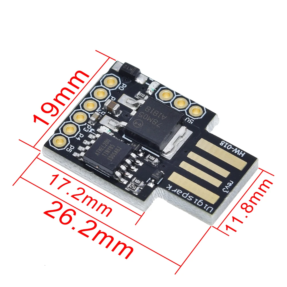 Синий черный TINY85 Digispark Kickstarter микро макетная плата ATTINY85 модуль для Arduino IIC IEC USB
