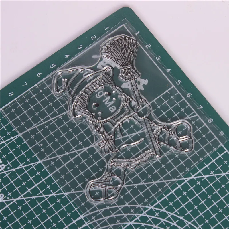 New Girl Cartoon Pattern Scrapbooking Alphabet Stamp Embossing Craft Making Silicone Transparent Stamps | Дом и сад