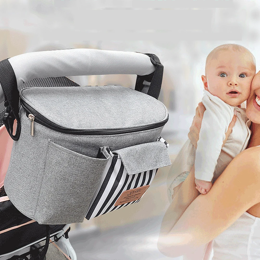 

Diaper Bag Handbags Multi function baby stroller bag stripe storage mother and baby bag large capacity one shoulder Mommy bag