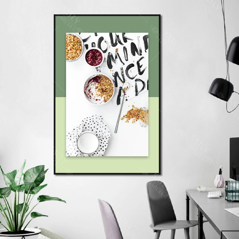 Доброе утро! Скандинавская кухня украшение холст Картина Современный Кофе Торт