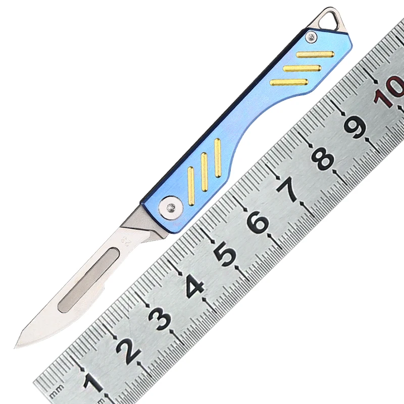 

Titanium alloy folding knife multi-function self-defense knife express knife fruit knife knife sharp carry outdoor gadgets