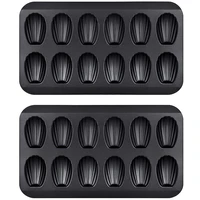 2 packs non stick madeleine pot baking mold 12 with shell cake baking tray chocolate non stick baking tray used for oven bakin