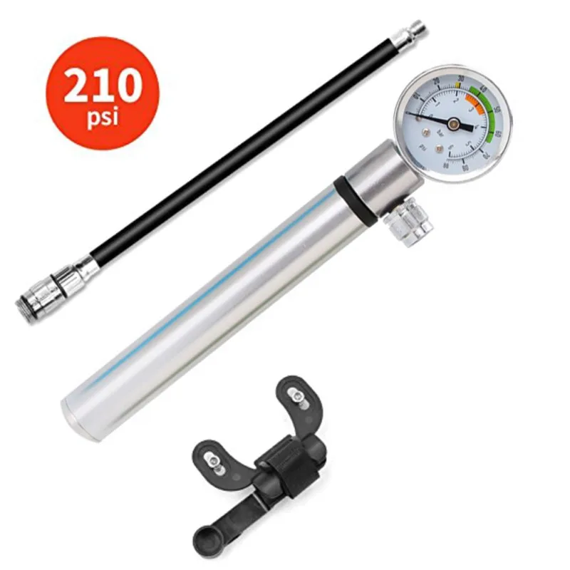 Мини велосипедный насос с манометром 210 PSI портативный ручной Presta и Schrader Ball Road MTB