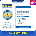 100% Оригинальный LOSONCOER 1500 мАч для GINZZU R12D мобильный телефон аккумулятор