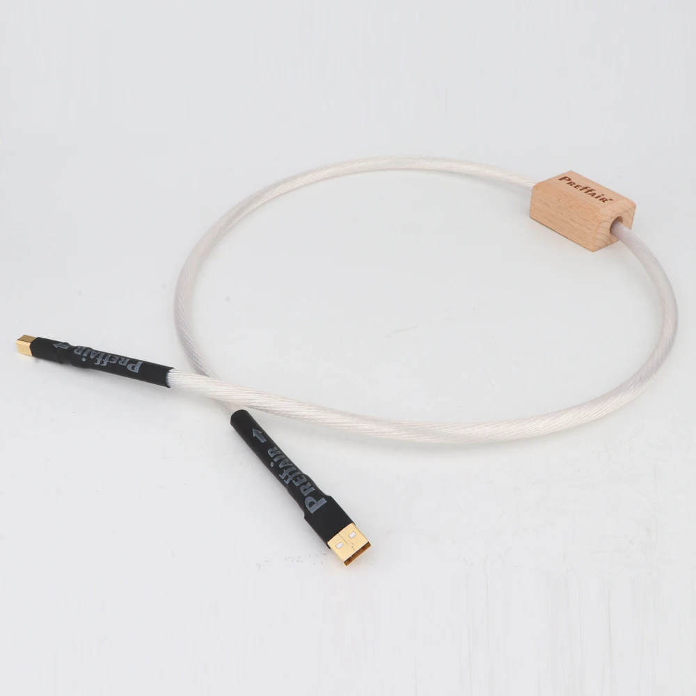 

Preffair X420 12 Cores x 1.2mm Silver Plated USB Cable Type A to Type B Hi-end Data Cable For DAC