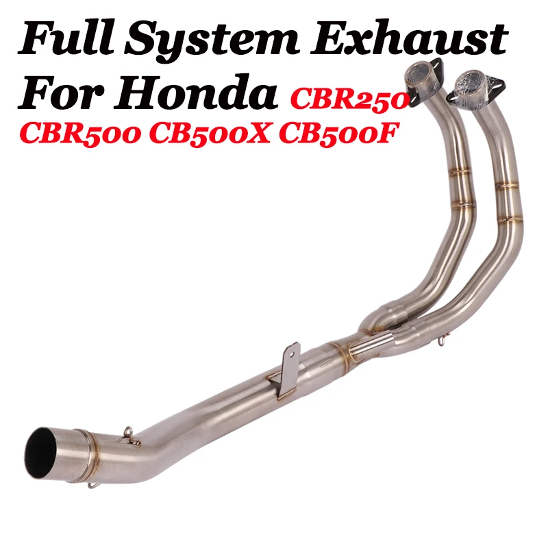 

Для Honda CBR250R CBR500 CB500X CB500F CBR500R полный выхлопной газовый глушитель передней звеньевой трубы мотоцикла