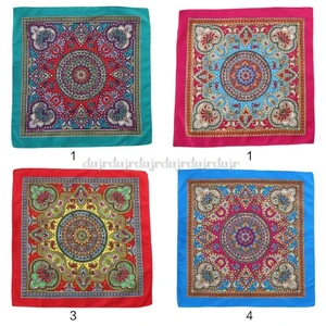 54 см этнический стиль для мужчин и женщин панк хип-хоп бандана Яркий яркий цветной Пейсли Цветочный Принт квадратный шарф для велоспорта Au31 19 Прямая поставка