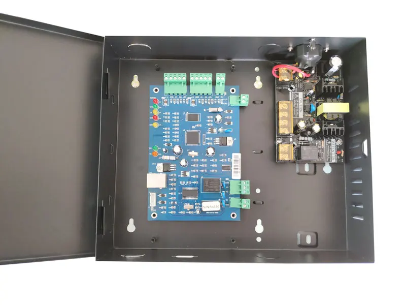 TCP/IP однодверный контроллер доступа комплект с мощности чехол 110V / 220v источника
