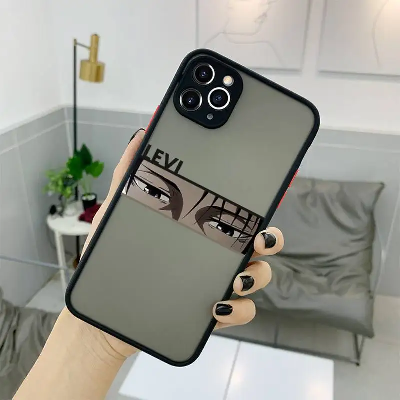 hot anime attack on titan phone case for iphone 13 12 11 mini pro xr xs max 7 8 plus x matte transparent back cover free global shipping