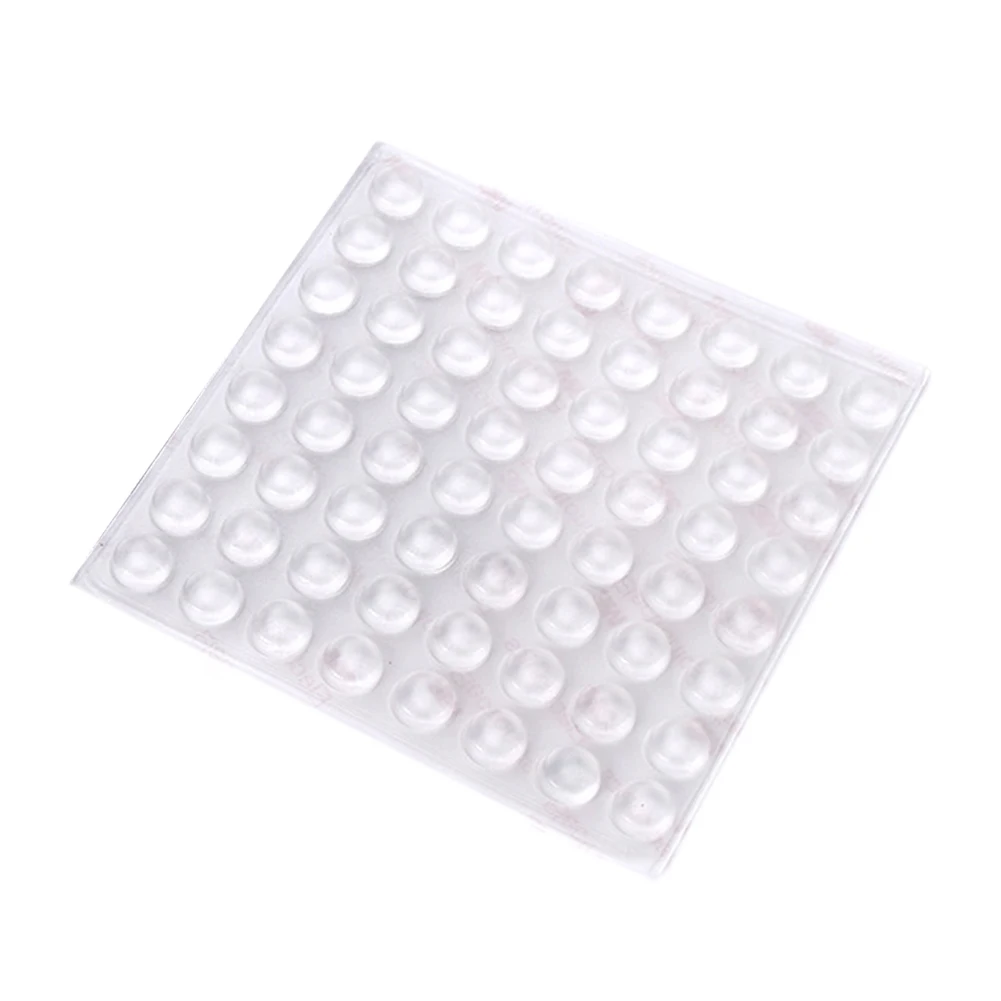 

64Pcs/sheet Silicone Transparent Buffer Pads Self-adhesive Collision Cushion Furniture Cabinets Door Bumper Cushions TP