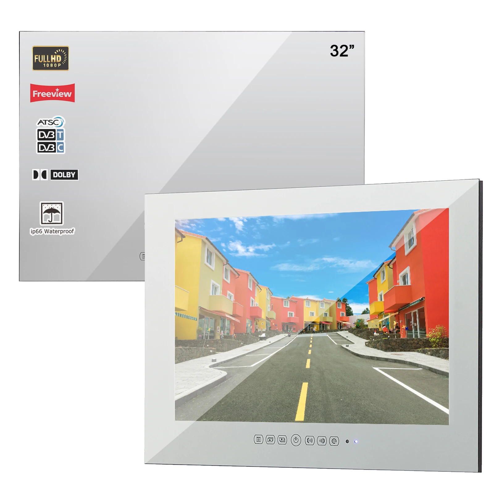 Souria 32 дюйма волшебное зеркало спа ванная светодиодный аемая СВЕТОДИОДНАЯ ТВ