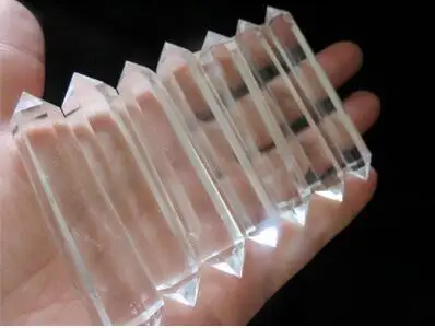 Натуральный прозрачный кварцевый кристалл DT ТОЧКА подарок|Статуи и скульптуры| |