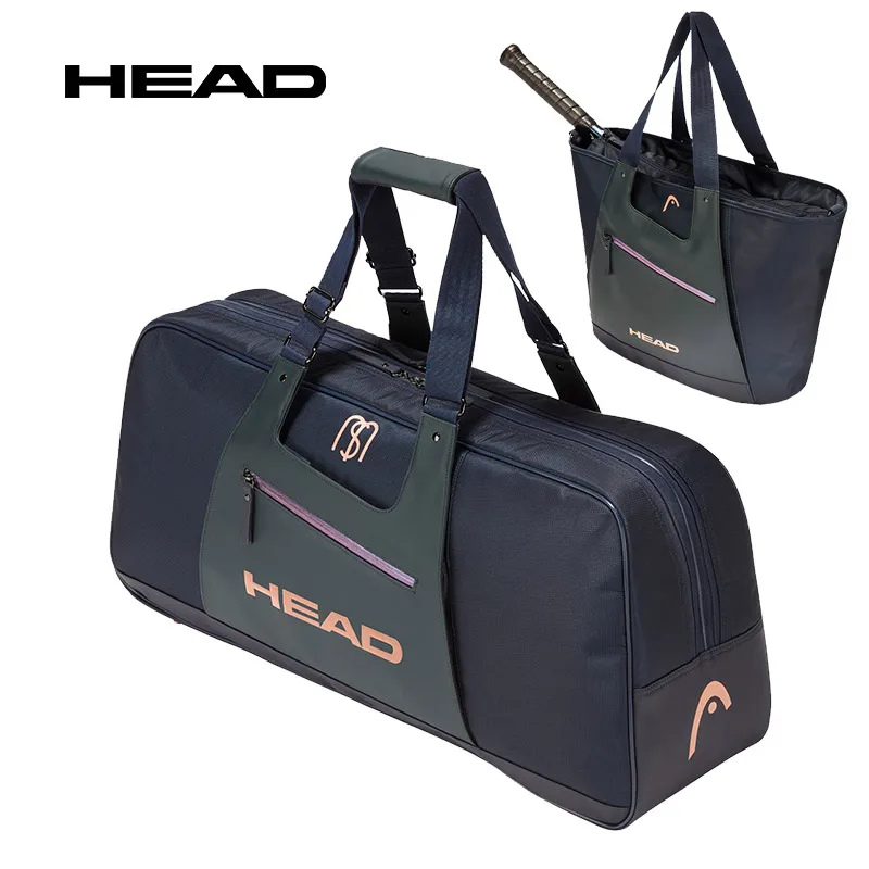 Sharapova Same Type HEAD Tennis Handbag 6 Tennis Squash Rackets Sports Bag Women Training Badminton Racquets High-end Backpack