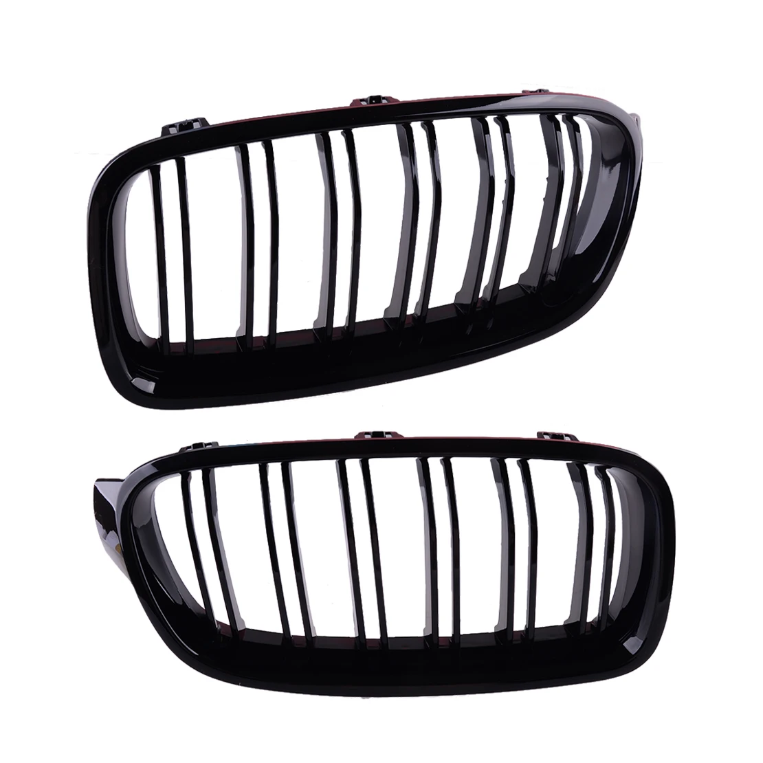 

Car Dual Line Gloss Black Kidney Grille Decor Fit For BMW 3-Series F30 F31 2012 2013 2014 2015 2016 2017 51137263480 51137263479