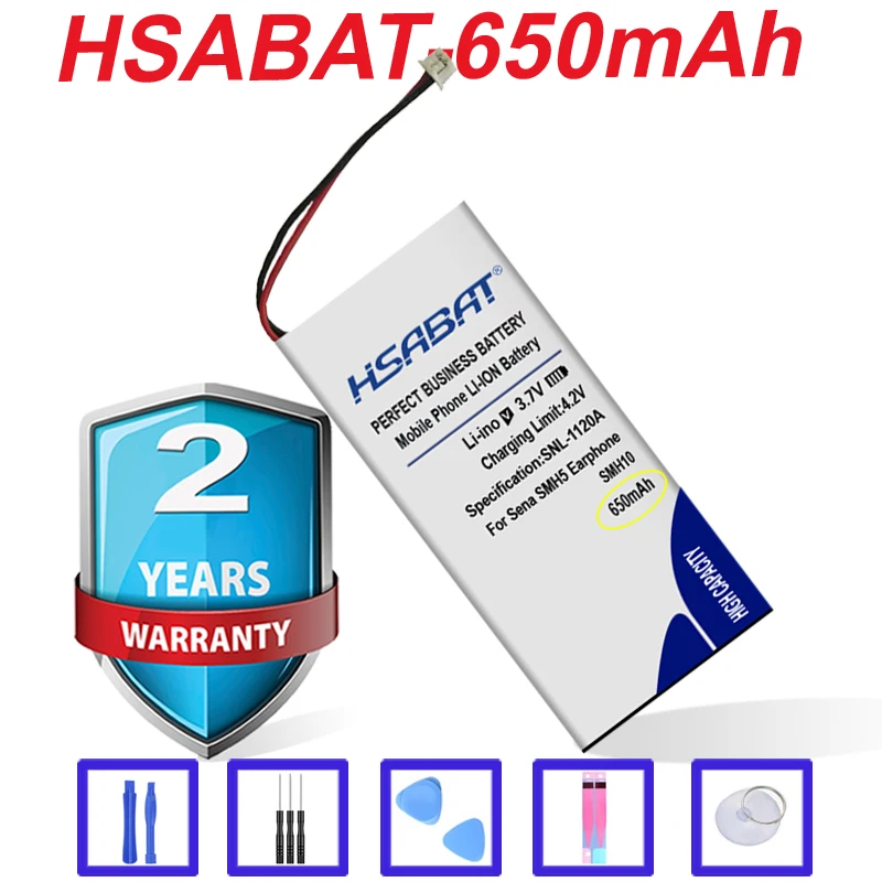 Топ бренд 100% новый аккумулятор 650 мАч для наушников Sena SMH10|Перезаряжаемые батареи|