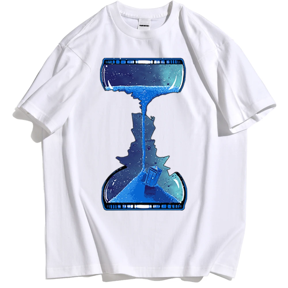 

2021 Summer Men's T-shirt Black Shadow Time and Space Hourglass Print Pattern Comfortable Casual Clothing Street Fashion