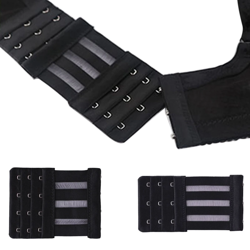 Женский удлинитель бюстгальтера 3 ряда 4 крючка для белья регулируемый с