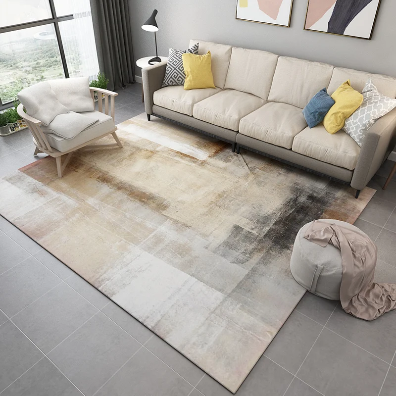 

Modern Minimalist Art Abstract Ink Painting Living Room Carpet Coffee Table Bedroom Full Carpet Rectangular Customization