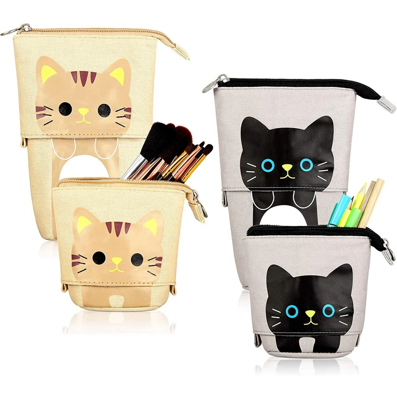 

2 предмета стенд ювелирный магазин карандашница Кот телескопическая карандаш Организатор сумка для косметики для макияжа сумка для канцел...