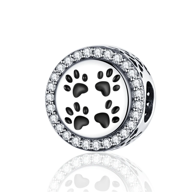 

CodeMonkey 100% Real 925 Sterling Silver Mark of Pets Charm Fit Original Bracelet& Bangle For Women DIY Jewelry CMC1614