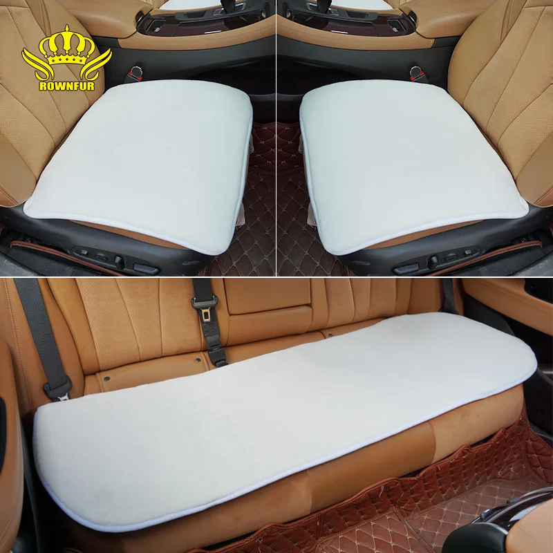 Универсальные Меховые чехлы ROWNFUR для сиденья автомобиля домашнего кресла дивана
