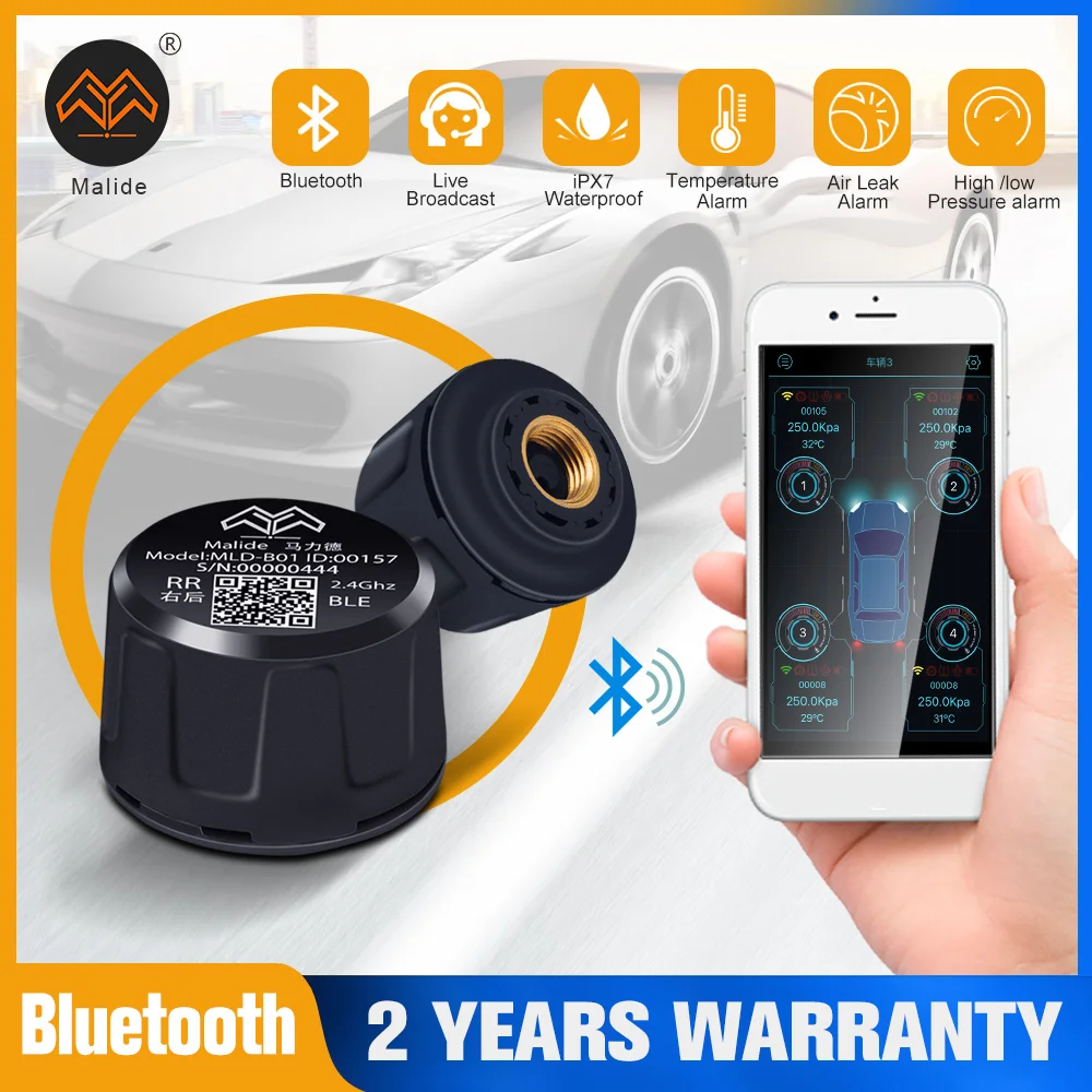 Система контроля давления в шинах MALIDE прибор для с поддержкой Bluetooth голосовыми