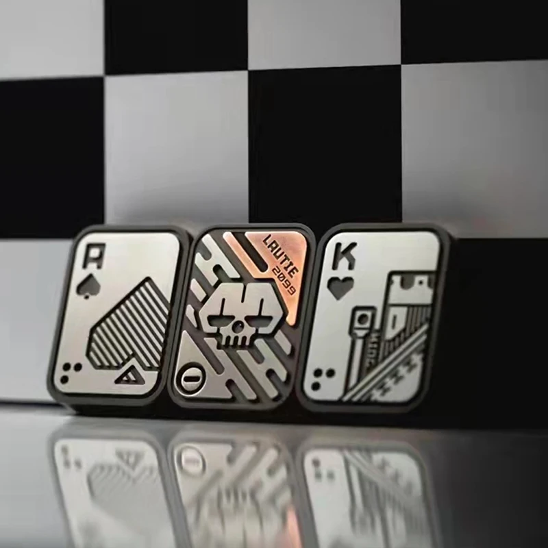 LAUTIE EDC покерная Push-карта поп-кончик пальца спиннинг декомпрессионный сплав