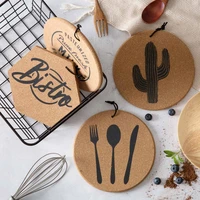 creative cork coasters soft wooden placemat coasters cup stand pot table mat pad bowel holder dinning table set decorating new