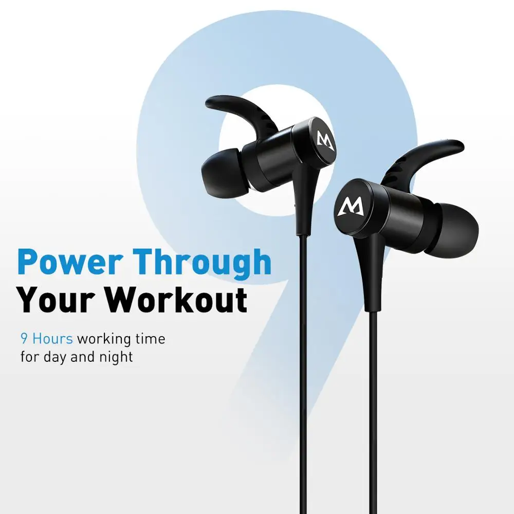 Mpow S8 беспроводные Bluetooth наушники ipx6 водонепроницаемые вкладыши 9H время работы