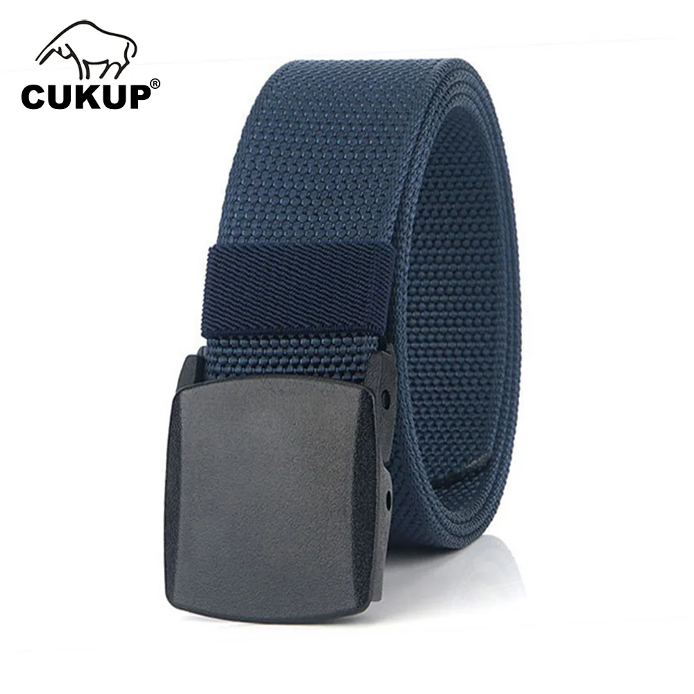 CUKUP Unisex Quality Design Outdoor Wear Resistant Nylon Belts Thickening Plastic Buckle Male Leisure Accessories Belt CBCK173