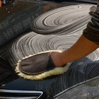 Перчатки для мытья автомобиля, чистящая щетка для автомобиля, чистящая мягкая искусственная шерсть, Стайлинг автомобиля, искусственный уход