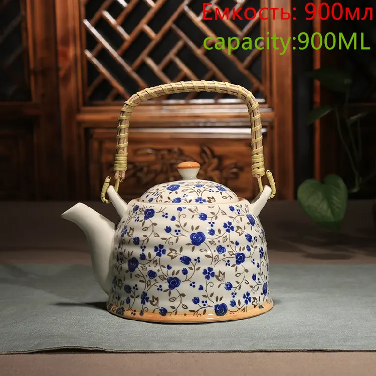 Керамический чайник, кухонный вареный чай, керамический чайник, фарфоровый чайник, много цветов на выбор - Цвет: as picture color