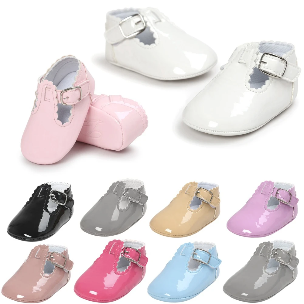 

Child Spring Autumn Shoes Leather Shoes For Girls Boys Non-Slip Toddlers First Walk Mary Janes Baby Children Buckle Strap Flats