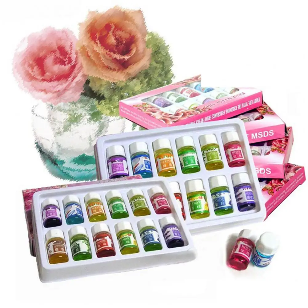 

6Pcs/12Pcs 3ml Water Soluble Fragrance Oil Persistent Plant Extract Body Aromatherapy Lamp Relieve Stress Supplies for Diffuser