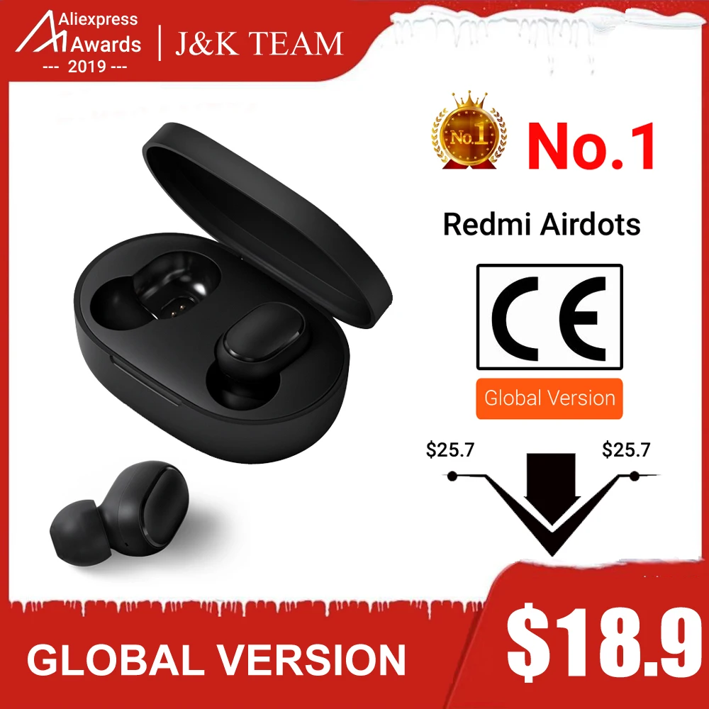Inlock Xiaomi Redmi Airdots Xiaomi Беспроводные Наушники управление голосом Bluetooth 5,0 контроль шумоподавления