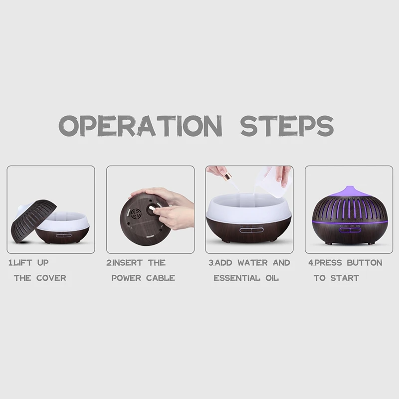 

Essential Oil Diffuser, with Remote Control,Ultrasonic Aromatherapy Diffuser Humidifier