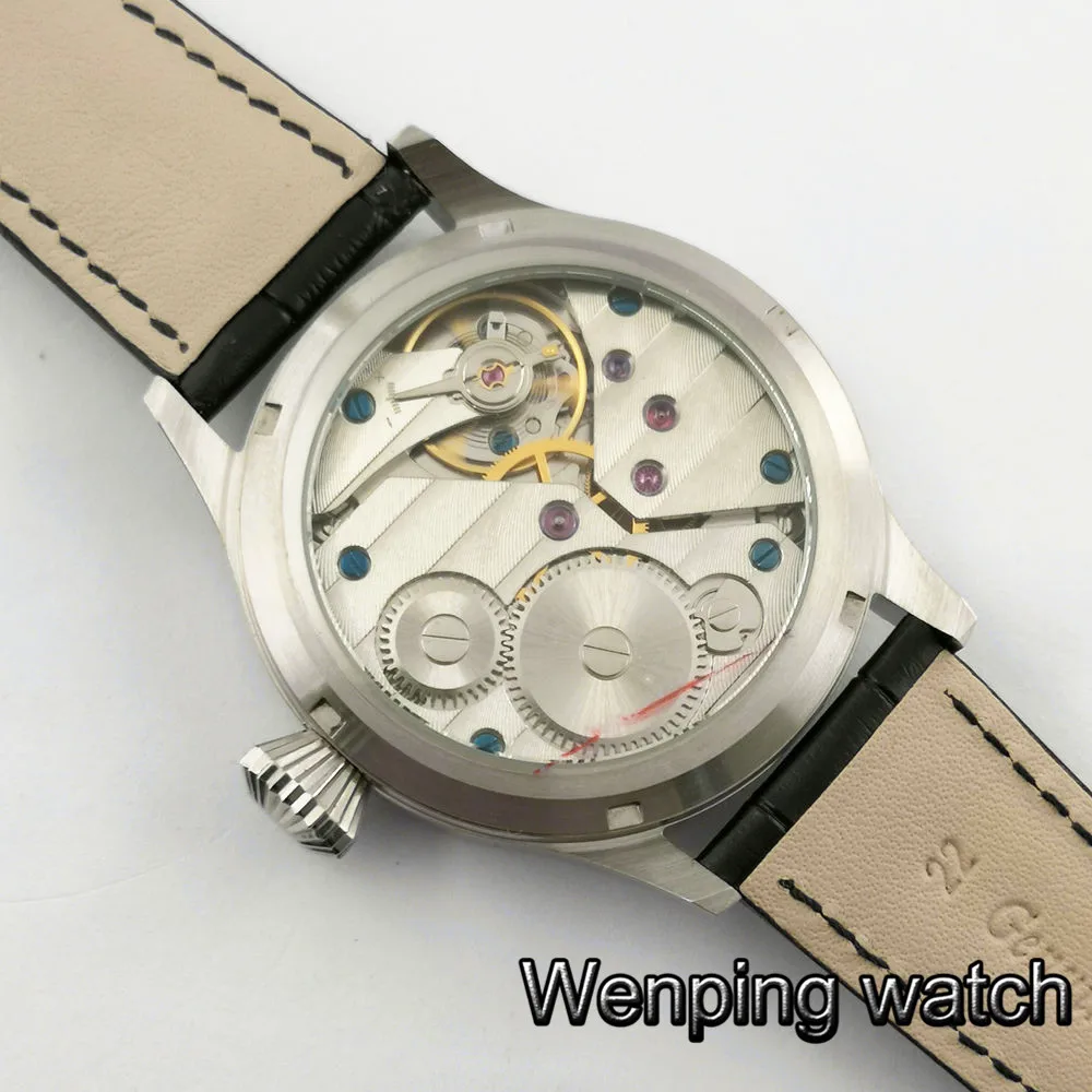 Мужские классические роскошные механические часы 43 мм темно кофейный циферблат