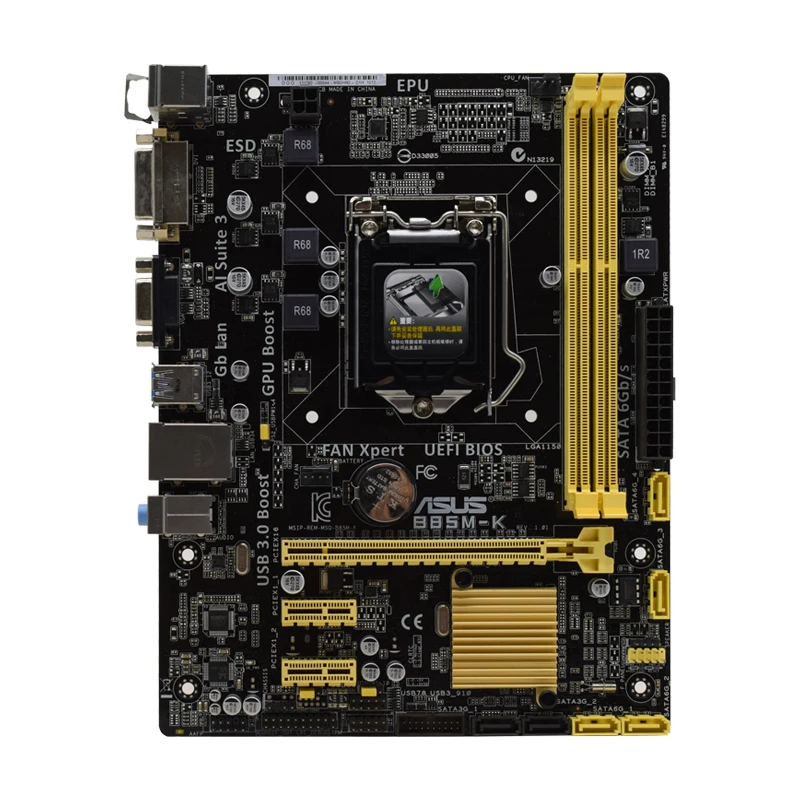 asus b85m k lga 1150 intel b85 b85m desktop motherboard ddr3 16gb 1333mhz memory support 4770k 4670k cpus pci e 3 0 x16 dvi atx free global shipping