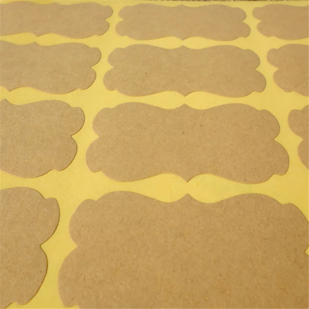 Наклейки из крафт-бумаги пустые 120 шт. | Канцтовары для офиса и дома