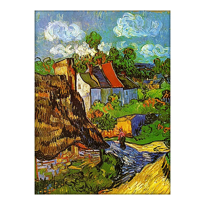 Ван Гог Дома в овере 2 diy живопись по номерам художественная краска импрессионист