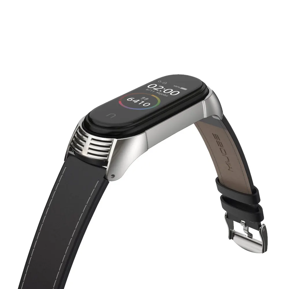 

For Xiaomi Mi Band 5 4 3 Strap Bracelet Genuine Leather Wrist Bands TF Style