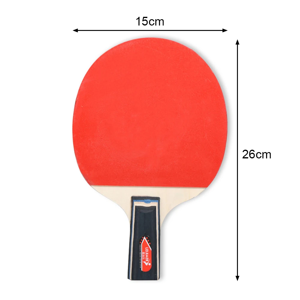 

2Pcs Table Tennis Racket Double Face Glue Short Handle 3Balls Portable ping pong Sports Trainning Set Student Equipment gift