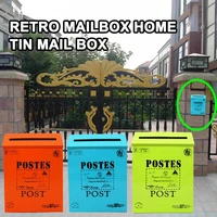 50 hot sales vintage wall hanging iron mailbox mail postal letters newspaper box home decor