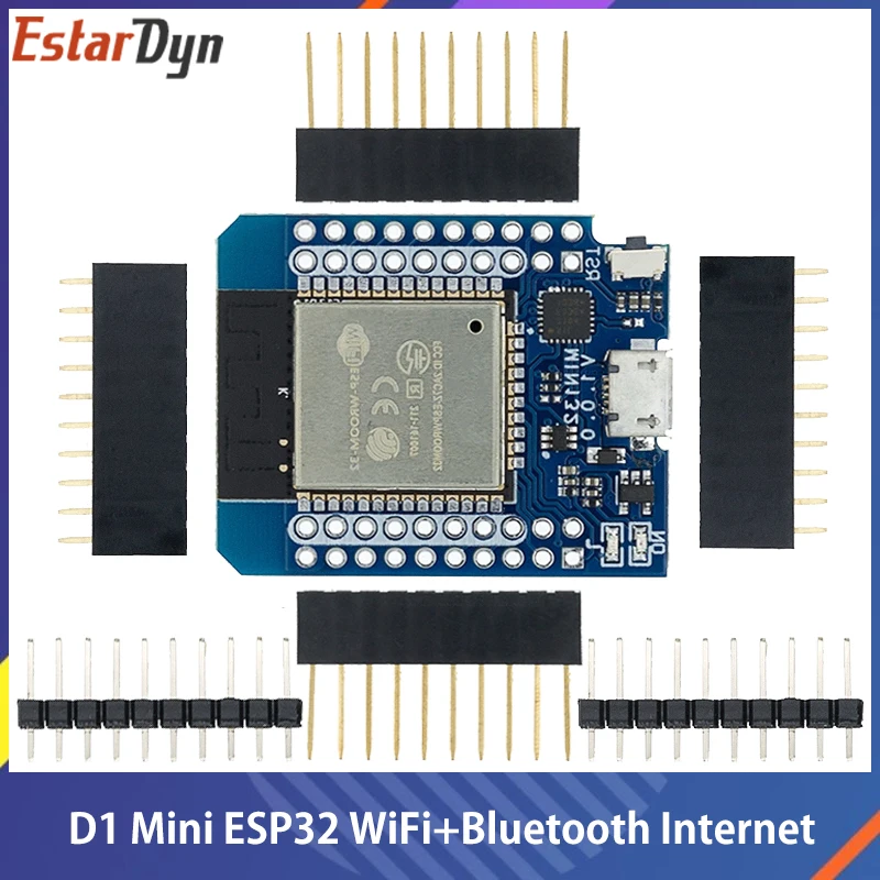 

Полнофункциональная плата для разработки Интернета вещей D1 Mini ESP32 ESP-32 WiFi + Bluetooth, на основе ESP8266
